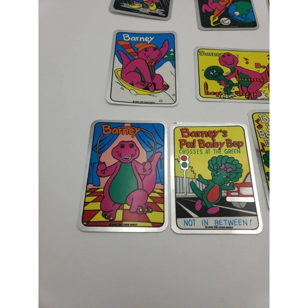 Vintage Stickers Lot of 10 BARNEY FOIL MYLAR Vending Machine Sticker VTG 1992